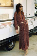 Saia Midi de Bolinhas - look completo